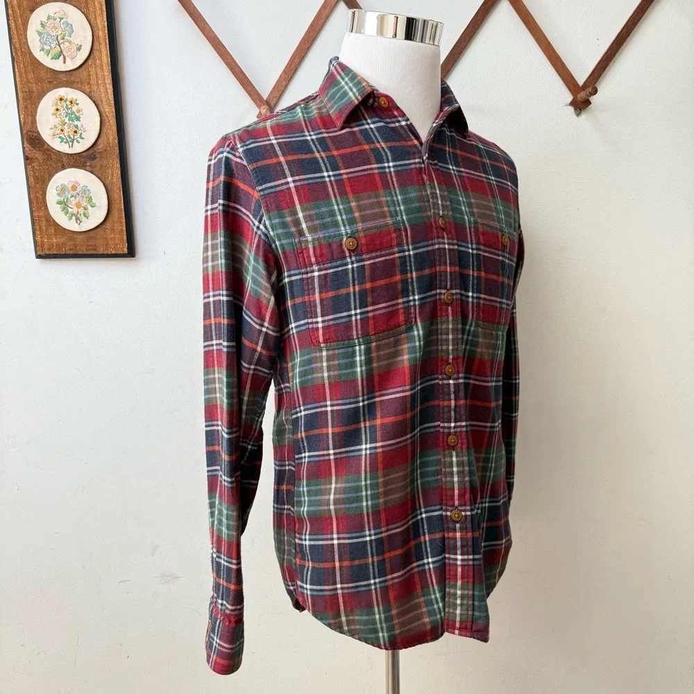 J. Crew Flannel Plaid Cotton Button Up Shirt